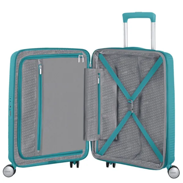 Valiză American Tourister Soundbox Spinner Expandable 35.5l/ Tonic Turquoise photo 7 Valiză American Tourister Soundbox Spinner Expandable 35.5l/ Tonic Turquoise photo 7