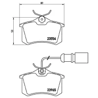 Plăcuțe de frână Brembo P 85 058 spate/ disk photo 4