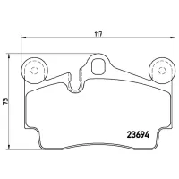 Plăcuțe de frână Brembo P 85 070 spate/ disk photo 4