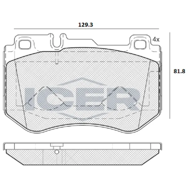 Тормозные колодки Icer 182197 передние/ дисковые photo 2