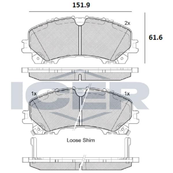 Тормозные колодки Icer 182202 передние/ дисковые photo 2 Тормозные колодки Icer 182202 передние/ дисковые photo 2