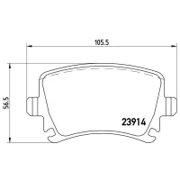 Plăcuțe de frână Brembo P 85 073 spate/ disk photo 4