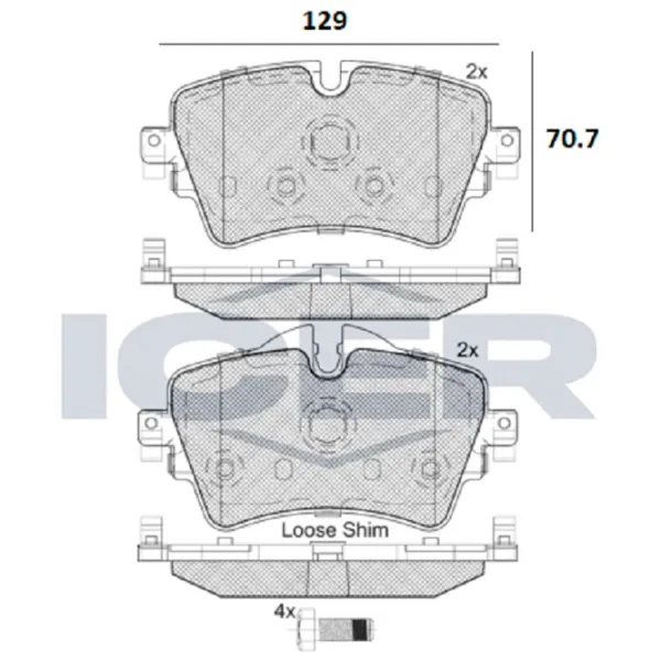 Plăcuțe de frână Icer 182211 față/ disk photo 2 Plăcuțe de frână Icer 182211 față/ disk photo 2