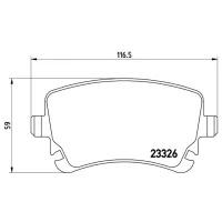 Plăcuțe de frână Brembo P 85 076 spate/ disk photo 4