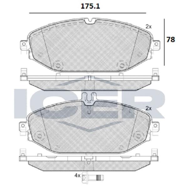 Plăcuțe de frână Icer 182213 față/ disk photo 2 Plăcuțe de frână Icer 182213 față/ disk photo 2