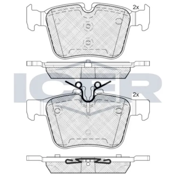 Тормозные колодки Icer 182214 задние/ дисковые photo 2 Тормозные колодки Icer 182214 задние/ дисковые photo 2