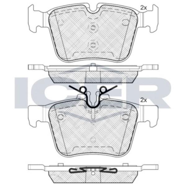 Тормозные колодки Icer 182214 задние/ дисковые photo 2 Тормозные колодки Icer 182214 задние/ дисковые photo 2