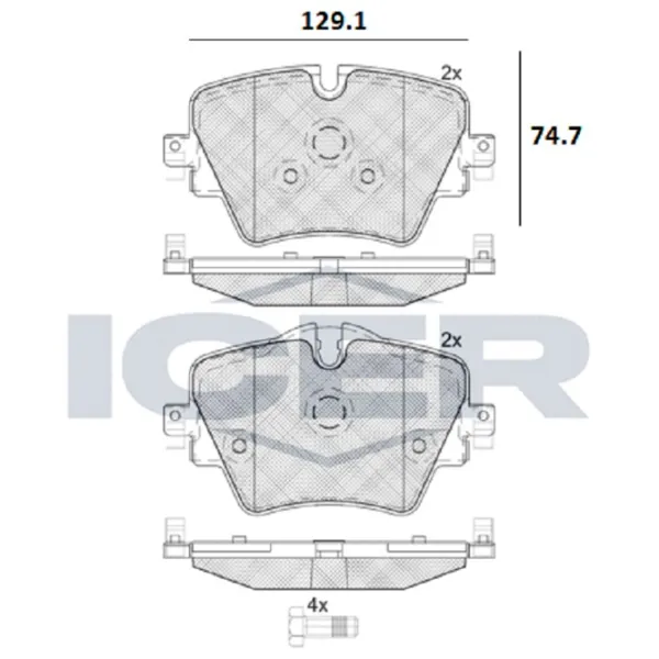Тормозные колодки Icer 182216 передние/ дисковые photo 2 Тормозные колодки Icer 182216 передние/ дисковые photo 2