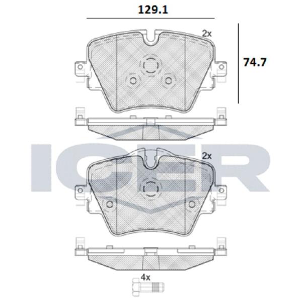 Тормозные колодки Icer 182216 передние/ дисковые photo 2 Тормозные колодки Icer 182216 передние/ дисковые photo 2