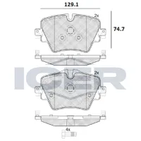 Plăcuțe de frână Icer 182216 față/ disk photo 2