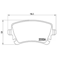 Plăcuțe de frână Brembo P 85 083 spate/ disk photo 4