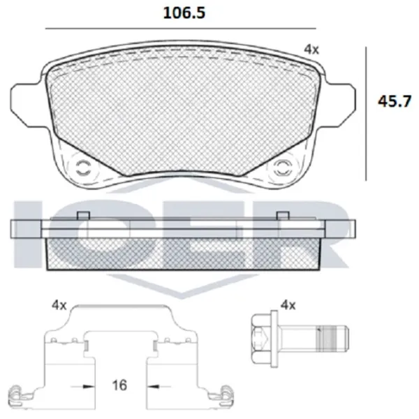 Тормозные колодки Icer 182222-208 задние/ дисковые photo 2 Тормозные колодки Icer 182222-208 задние/ дисковые photo 2