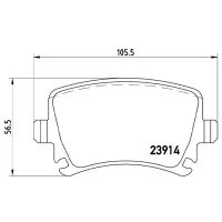 Plăcuțe de frână Brembo P 85 095 spate/ disk photo 4