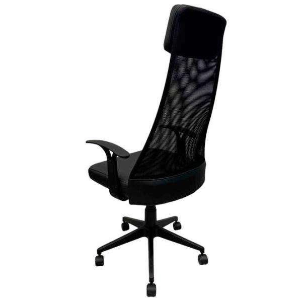 Fotoliu de birou ART Luna Plasă acrilică, piele artificială/ Black photo 3
