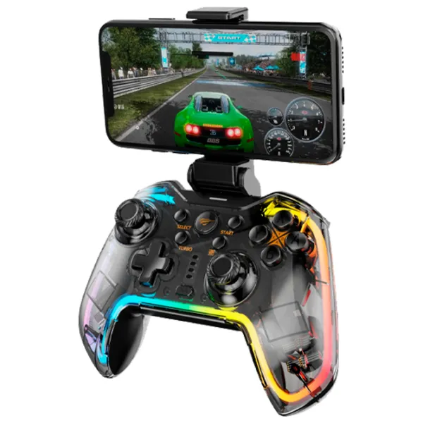Геймпад Havit G158BT Pro Беспроводные / 16 buttons / Прозрачный photo 3
