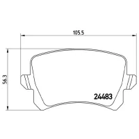 Plăcuțe de frână Brembo P 85 108 spate/ disk photo 4