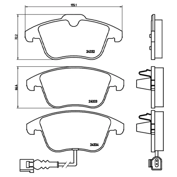 Тормозные колодки Brembo P 85 112 передние/ дисковые photo 4 Тормозные колодки Brembo P 85 112 передние/ дисковые photo 4