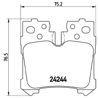 Plăcuțe de frână Brembo P 83 076 spate/ disk photo 4