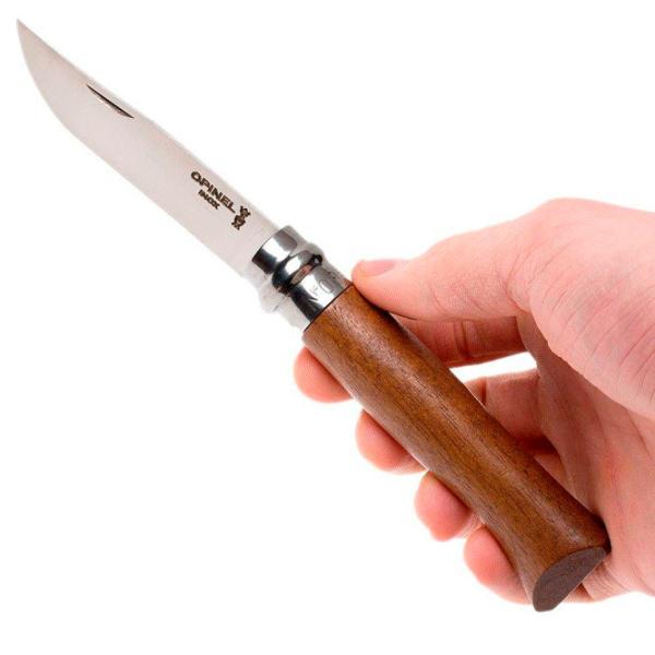 Нож Opinel Stainless Steel Walnut Nr. 8 для повседневного использования/ Sandvik 12C27 photo 4