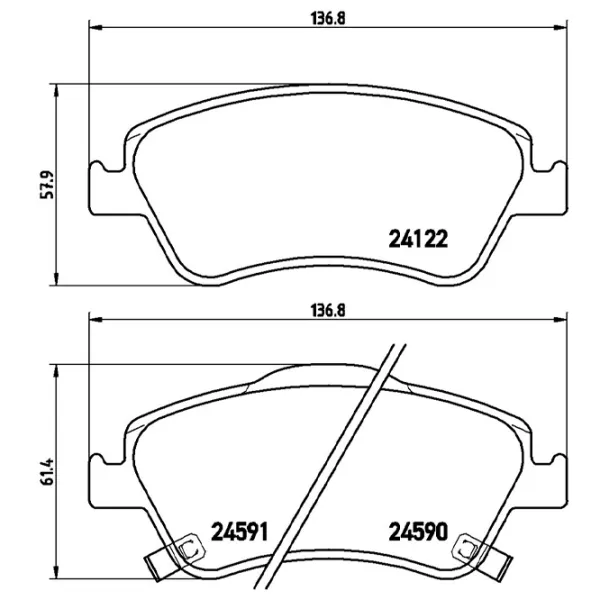 Тормозные колодки Brembo P 83 079 передние/ дисковые photo 4 Тормозные колодки Brembo P 83 079 передние/ дисковые photo 4