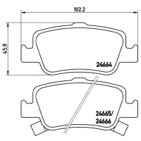 Plăcuțe de frână Brembo P 83 080 spate/ disk photo 4