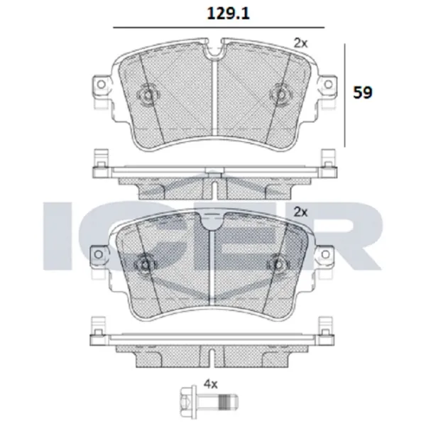 Тормозные колодки Icer 182256 задние/ дисковые photo 2