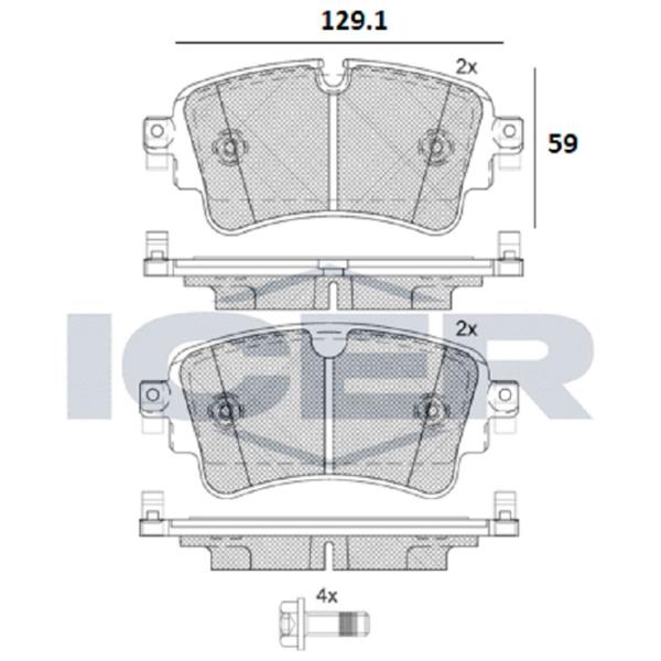 Тормозные колодки Icer 182256 задние/ дисковые photo 2