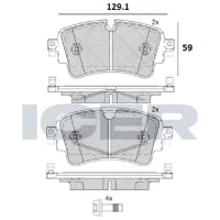 Plăcuțe de frână Icer 182256 spate/ disk photo 2