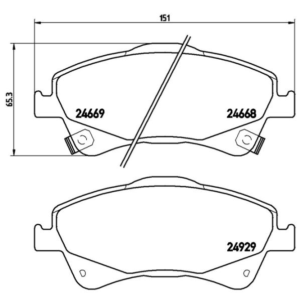 Тормозные колодки Brembo P 83 109 передние/ дисковые photo 4