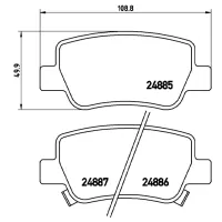 Plăcuțe de frână Brembo P 83 112 spate/ disk photo 4