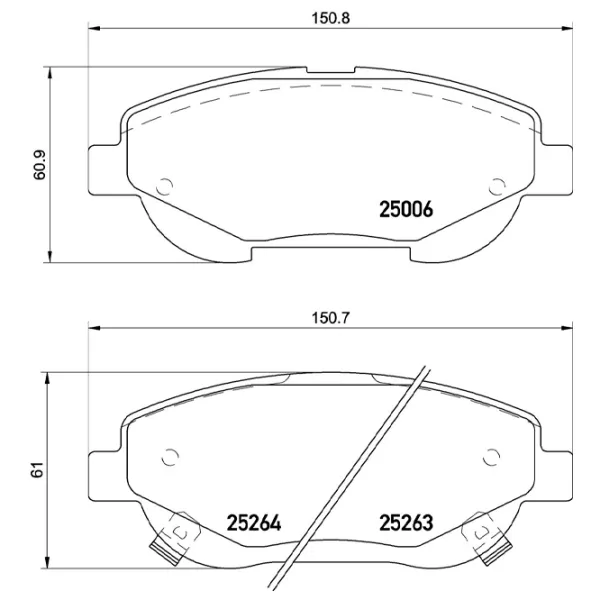 Тормозные колодки Brembo P 83 148 передние/ дисковые photo 4