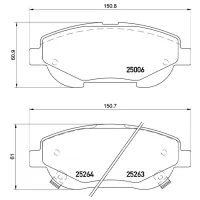 Plăcuțe de frână Brembo P 83 148 față/ disk photo 4