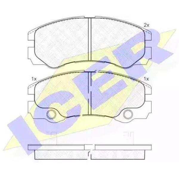 Тормозные колодки Icer 181354 передние/ дисковые photo 2