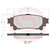Plăcuțe de frână Brembo P 83 152 spate/ disk photo 4