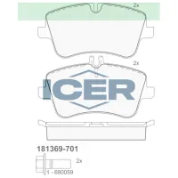 Plăcuțe de frână Icer 181369-701 față/ disk photo 2