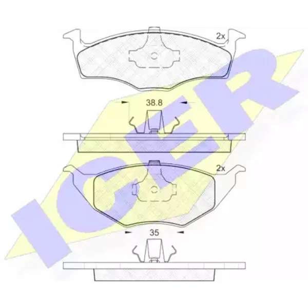 Тормозные колодки Icer 181373 передние/ дисковые photo 2 Тормозные колодки Icer 181373 передние/ дисковые photo 2