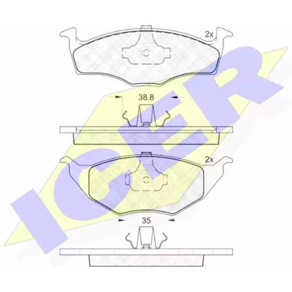 Тормозные колодки Icer 181373 передние/ дисковые photo 2 Тормозные колодки Icer 181373 передние/ дисковые photo 2