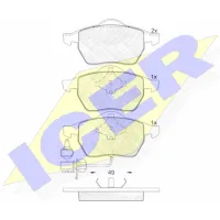 Plăcuțe de frână Icer 181384 față/ disk photo 2