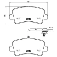 Plăcuțe de frână Brembo P 68 063 spate/ disk photo 4