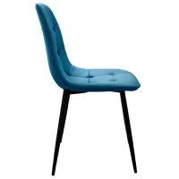 Scaun de bucătărie DecoPrim M-01-3 HLR-63 Catifea/ Blue Black photo 3