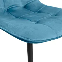 Scaun de bucătărie DecoPrim M-01-3 HLR-63 Catifea/ Blue Black photo 5