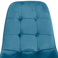 Scaun de bucătărie DecoPrim M-01-3 HLR-63 Catifea/ Blue Black photo 6