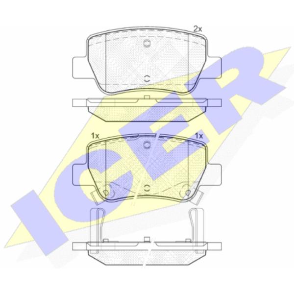 Тормозные колодки Icer 181916 задние/ дисковые photo 2