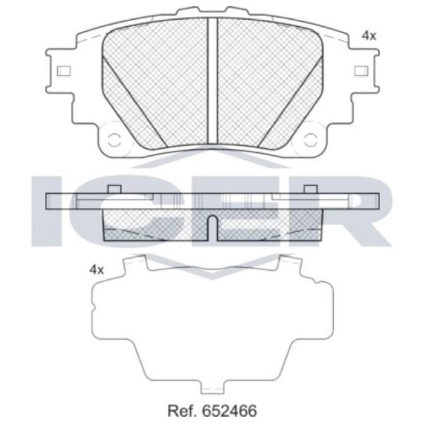 Тормозные колодки Icer 182424 задние/ дисковые photo 2 Тормозные колодки Icer 182424 задние/ дисковые photo 2