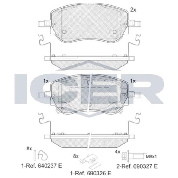 Тормозные колодки Icer 182427 передние/ дисковые photo 2 Тормозные колодки Icer 182427 передние/ дисковые photo 2