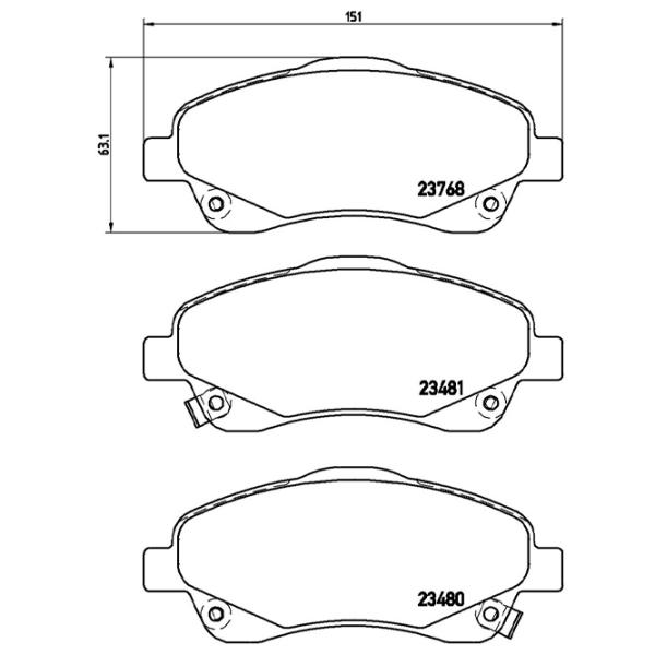 Тормозные колодки Brembo P 83 046 передние/ дисковые photo 4 Тормозные колодки Brembo P 83 046 передние/ дисковые photo 4