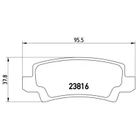 Plăcuțe de frână Brembo P 83 065 spate/ disk photo 4