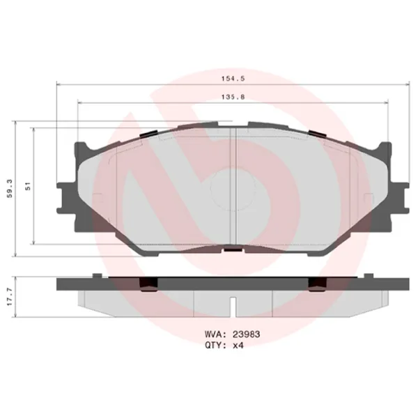 Тормозные колодки Brembo P 83 074 передние/ дисковые photo 4