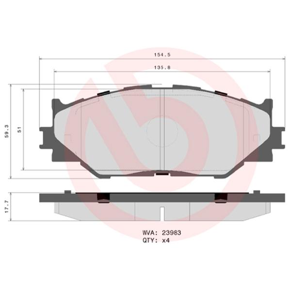 Тормозные колодки Brembo P 83 074 передние/ дисковые photo 4