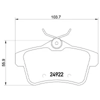 Plăcuțe de frână Brembo P 61 114 spate/ disk photo 4